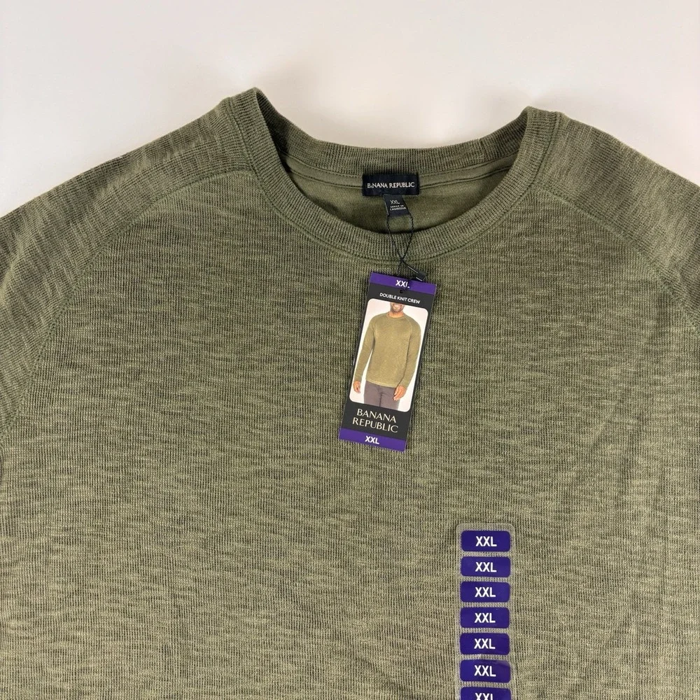New Banana Republic Double‎ Knit Mens XXL Long Sleeve Cotton Polyester Soft NWT